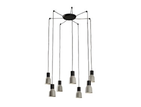 Lámpara Colgante Kombo Gris Ø120 7L 68591-7L FARO