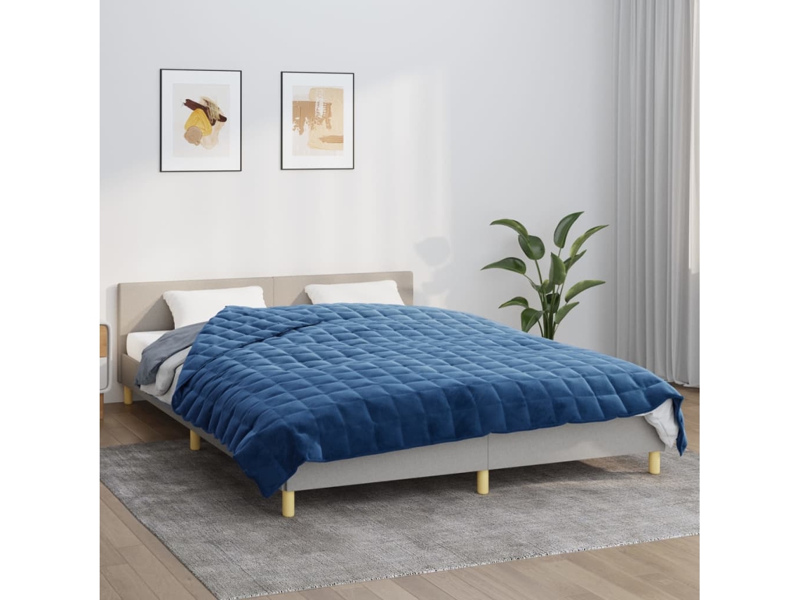 Manta Con Peso Tela Azul 220x230 Cm 15 Kg Wsd848705