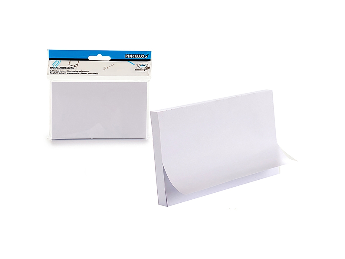 Paquete de 12 notas adhesivas blancas grandes de 76 x 127 mm.