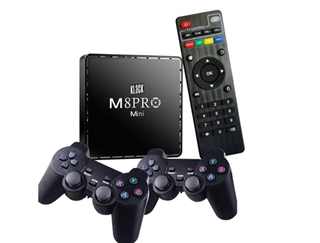 TV BOX Android y Consola Retro (2 en 1) KLACK M8 PRO Mini 10K Android 12.1 Ultra HD Chromecast Android TV Box GAME BOX 4K Consola de Videojuegos