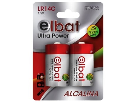 Pack de 2 Pilas Alcalinas Lr14C ELBAT
