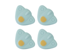 4 Protectores De Esquinas De Muebles De Silicona Suave Para Niños, Diseño De Dibujos Animados, Color Azul.