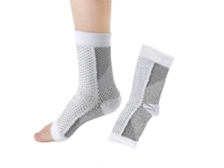 Calcetines Soothesocks Para Neuropatía Con Compresión, Soporte De Arco Y Tobillo, Alivio Del Dolor Y Protección S M Blanco