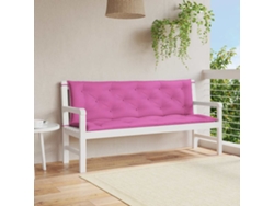 Cojines Para Banco De Jardín 2 Uds Tela Rosa 150x50x7 Cm