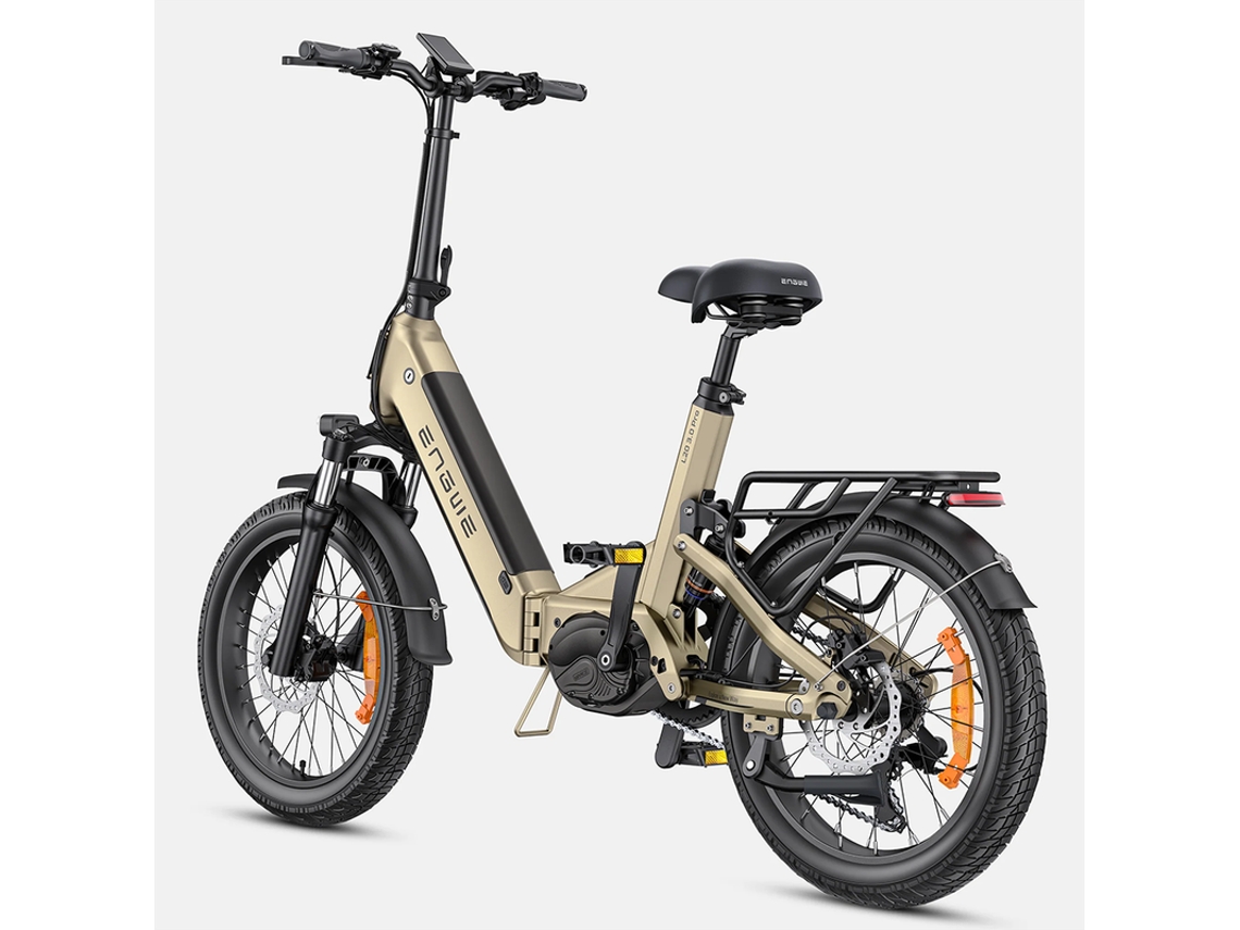 Bicicleta Eléctrica Engwe L20 3.0 Pro 250w 100nm Motor De Tracción Central Suspensión Total E Bike, Oro
