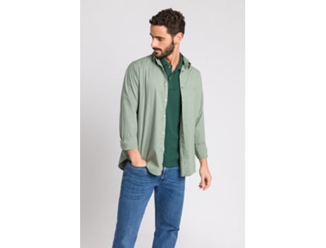 Camisa de Hombre THROTTLEMAN Algodón Verde (XL)