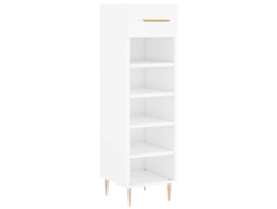 Maison Exclusive - Mueble Zapatero Madera Contrachapada Blanco Brillo 30x35x105 Cm