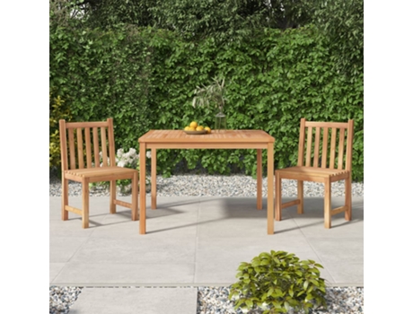 Conjunto 3 de comedor para jardín VIDAXL madera maciza de teca