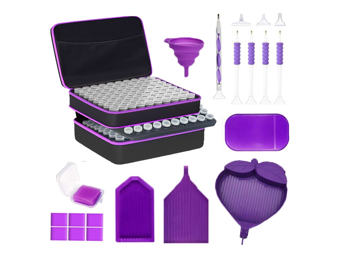 Digitallab - Caja De Almacenamiento De Cuentas Para Joyería, 240 Herramientas De Dibujo 5d, Pintura De Diamantes (240 Ranuras Con Herramientas)