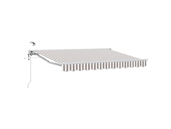 Toldo eléctrico retráctil Vidaxl, gris claro y blanco, 3,5 x 2 m