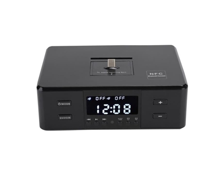 HURRISE Altavoz USB D9Pro Despertador 3 en 1 Reproducción de Carga USB Radio FM Altavoz Estéreo Parte de Video Negro Enchufe EU