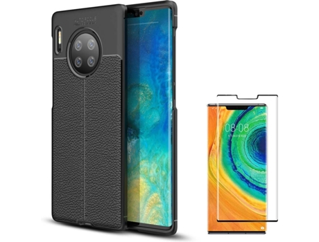 Carcasa y Protector Huawei Mate 30 Pro Rugged Leather Negro