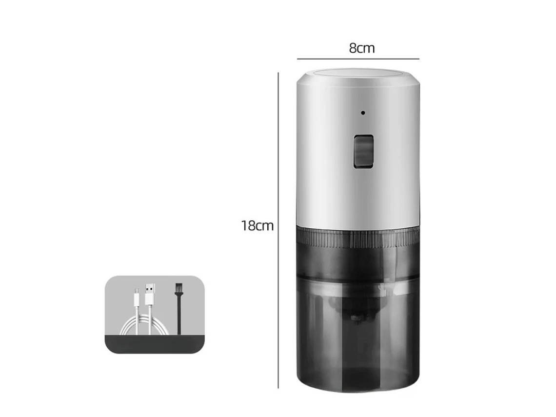Molinillo de café eléctrico Yizhood con grosor ajustable (blanco)