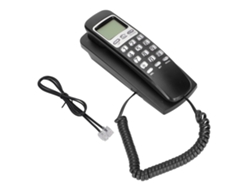 Teléfono De Pared Con Cable Kxt777cid Con Pantalla Lcd, Calendario Y Función De Rellamada Para Hoteles, Hogares Y Oficinas - Negro