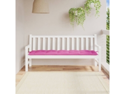 Cojín grande para banco de jardín 180x50x7 cm Tela Oxford Rosa HARLANV1
