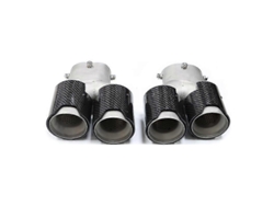 Extractor de aire cuádruple delgado para BMW G42 M240i (2021-2023) con doble boquilla y silenciador.