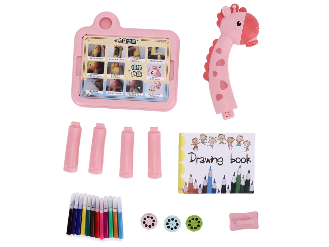 Projetor de desenho educativo Rebe-mesa para crianças, projeção em tela para pintura, arte para aprendizagem precoce, rosa