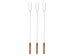Garfos de Churrasco LAXISCREED Inox 47.2cm Madeira