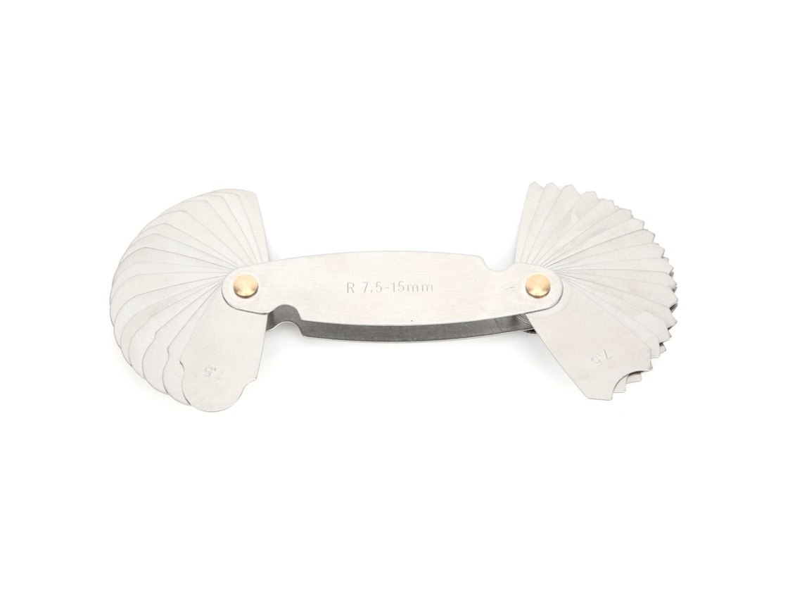 Calibrador De Paso De Rosca Métrico E Imperial, Acero Inoxidable, Medición Dimensional R7,5-15 Mm