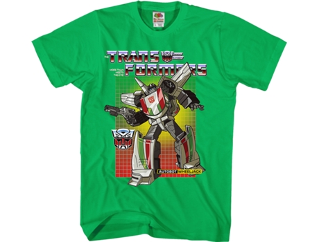 Camisetas Unisex DEEPSTONE Autobot Wheeljack Transformers Kelly verde (XL)