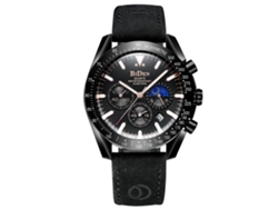 Reloj De Hombre Elegante (negro), Cronógrafo De Seis Manecillas, Reloj Deportivo Multifuncional De Cuarzo Con Acabado Luminoso.