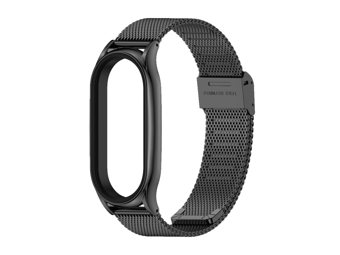 Correa Smartwatch para Xiaomi Mi Band 7 Milan Buckle Plus Acero Inoxidable Negro YUYSAN