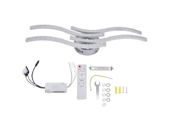 Bj-lâmpada De Teto Led Com Controle Remoto Regulável 4 Tubos Ondulados Para Sala Dormitório Ac85‑265v