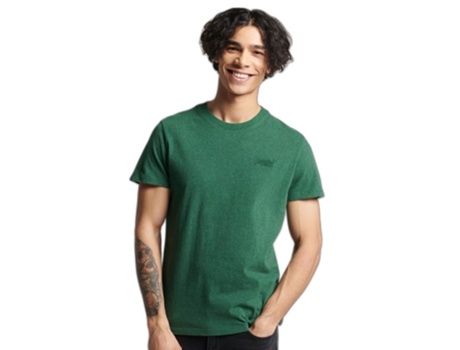 Camiseta para Hombre SUPERDRY (XS - Algodón - Verde)