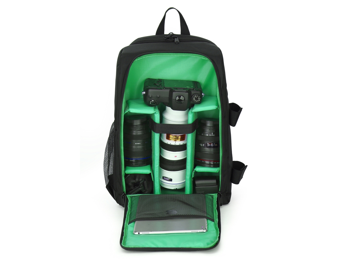 Mochila para cámara de gran capacidad, impermeable y resistente al desgaste, Cuich (verde)
