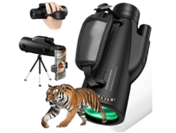 Telescopio monocular 12X50 para adultos de alta potencia telescopio compacto monocular espacial con alcance cósmico estelar mini telescopio monocular con zoom portátil (negro) IKIKSO