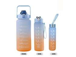 Conjunto de 3 Botellas com Pajita