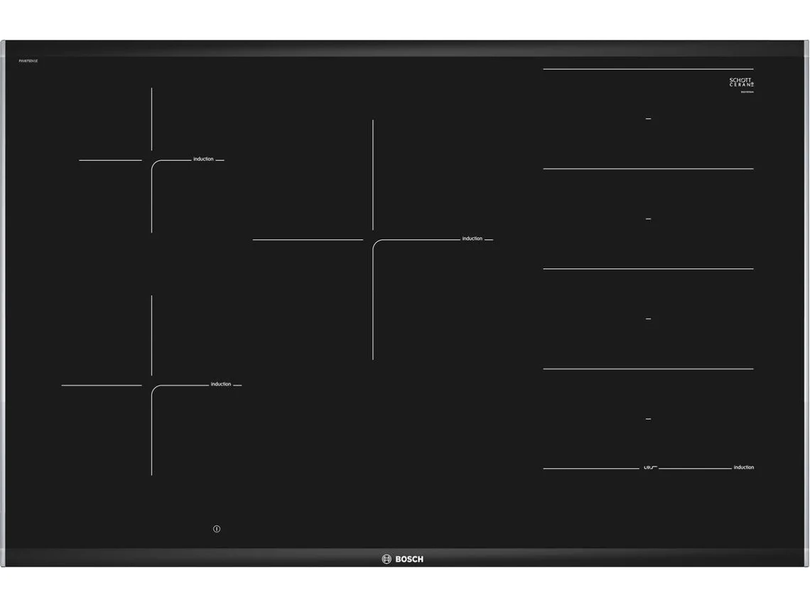 Placa de Inducción BOSCH PXV875DV1E (Eléctrica - 81.6 cm - Negro)