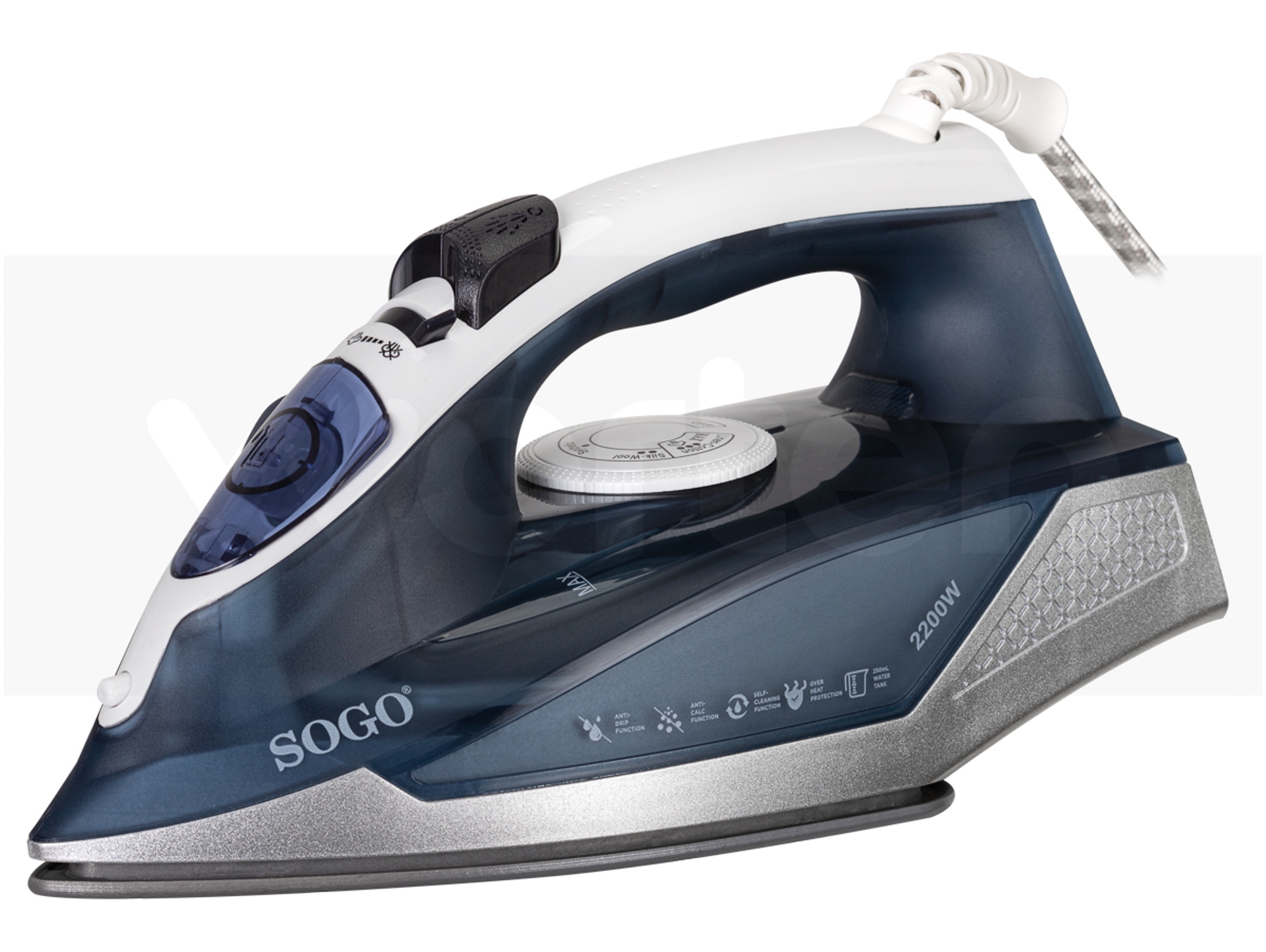 Plancha de Vapor SOGO PLA-SS-6170 (2200 W - Base Cerámica)