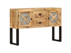 Aparador De Madera De Mango Rugosa 110x30x74 Cm