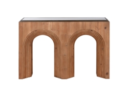Consola Abeto Cristal Arco Marron 122x30x80cm