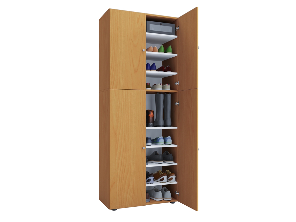 Zapatero grande de madera XXL de lona de 9 cm