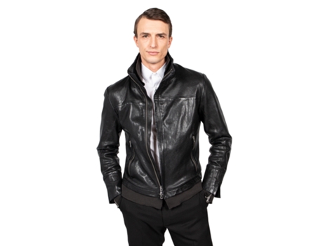 Abrigo de Cuero para Hombre FREAKY NATION (XXL - Cuero - Negro)