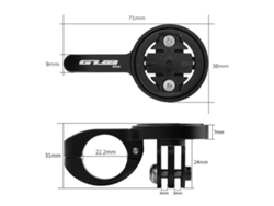 Soporte para manillar de bicicleta TT de 22,2 mm con 4 adaptadores para cámaras deportivas Garmin, Bryton y Cateye.