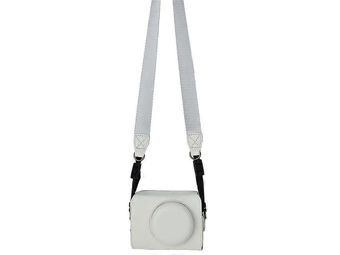 Funda protectora de piel sintética texturizada de lichi para cámara Sony ZV-1F con correa para el hombro Facpoet