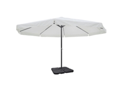Maison Exclusive - Sombrilla De Jardín Con Base Portátil Aluminio Blanco