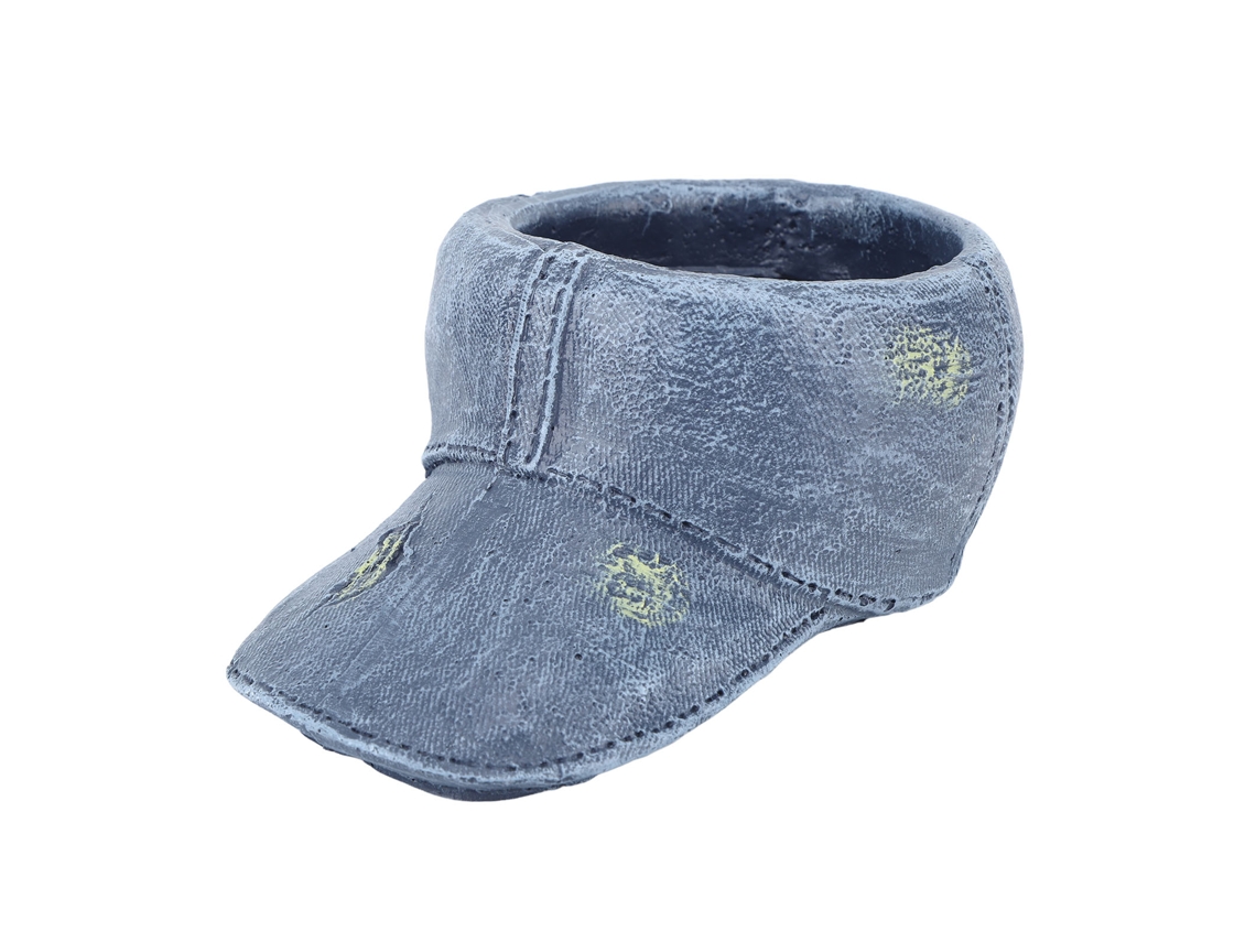 Ats-maceta De Sombrero Cowboy Azul Retro De Resina Para Decoración De Jardín Plantas Ropa