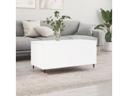 Mesa De Centro Madera Contrachapada Blanco 90x44,5x45 Cm