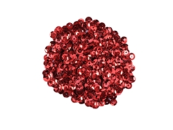 1000 Lantejoulas Redondas Vermelhas, 6 Mm