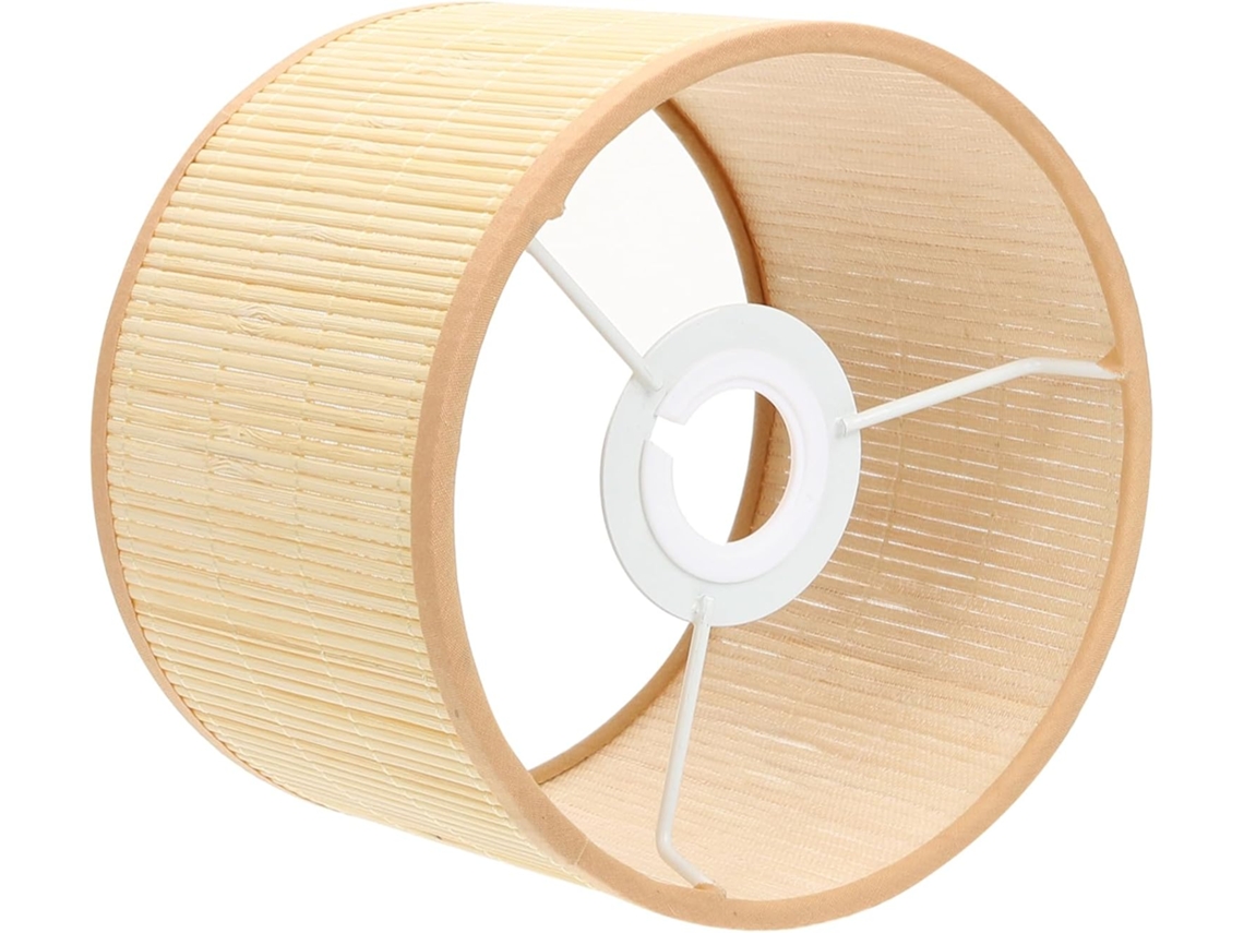 Tambor De Bambú Retro Para Bombilla E27e14, Pequeño, Elegante Y Duradero, Para Oficina O Estudio.