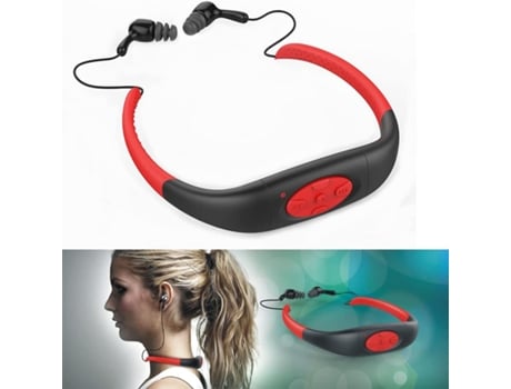 Auricular a prueba de agua Reproductor de música Fm Radio Auricular Bluetooth para nadar Correr Deportes