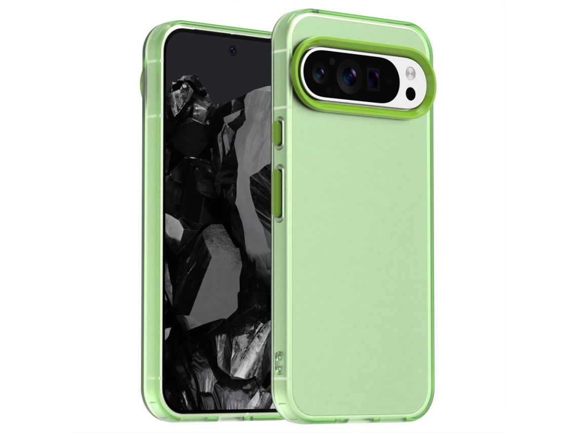 Adequado Para Capas De Celular Google Com Airbag Anti-queda.versão Padrão Verde série Skin-feel Shield - Pixel 9 Pro Xl