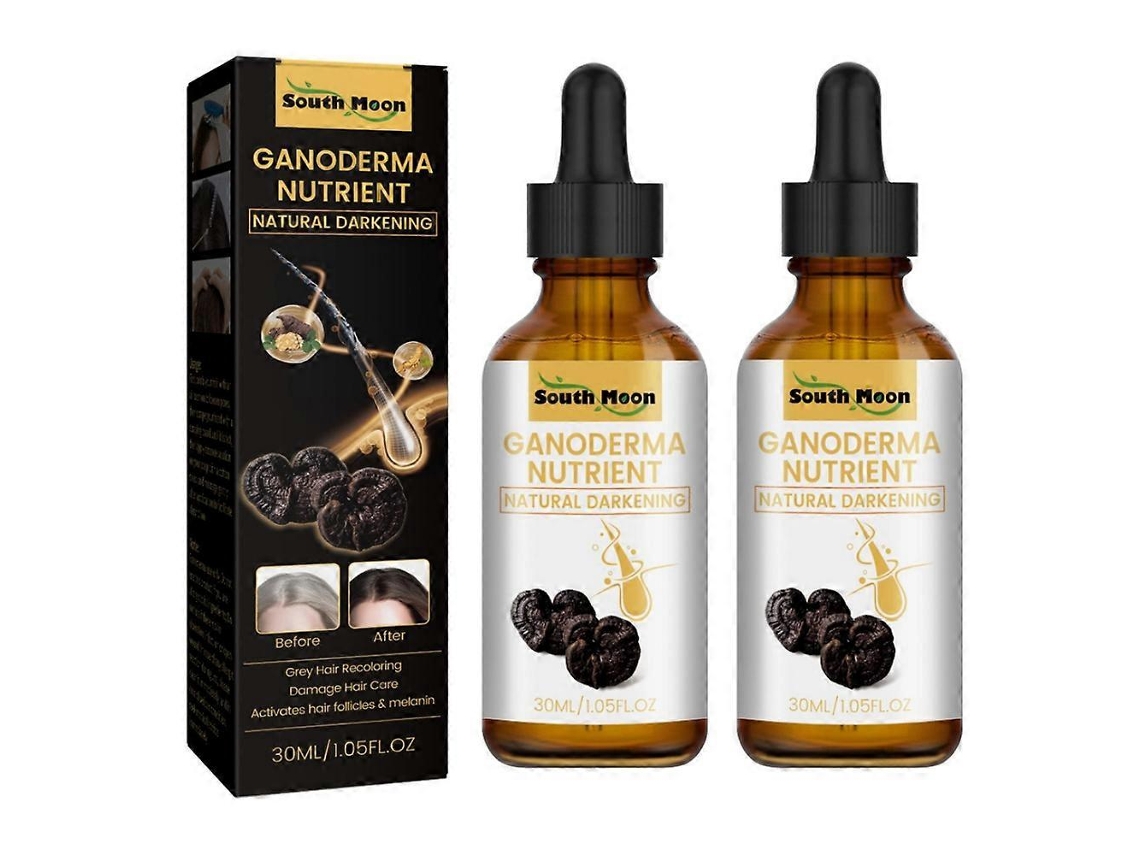 Sérum Natural De Ganoderma Para Reverter Cabelo Cinza 30ml - Escurecimento Saudável E Anti-cinzento
