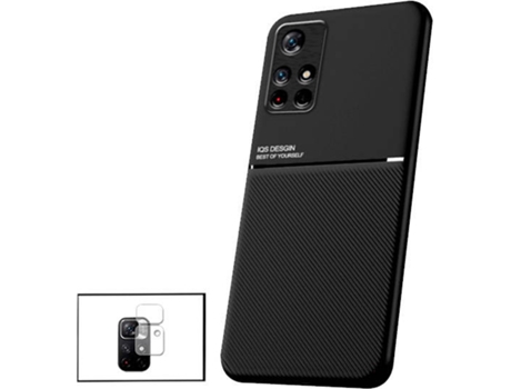 Kit Funda Magnetic Lux y Protector Cámara Trasera Xiaomi Poco M4 Pro 5G PHONECARE Negro