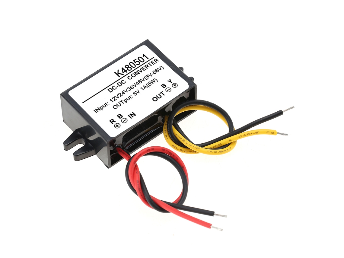 Módulo 2026as Convertidor reductor DC-DC de 12V/24V/36V/48V a 5V 1A Fuente de alimentación