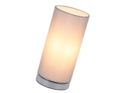 2026-lámpara De Mesa De Noche Táctil 3 Modos Regulable Con Abatimiento De Tela Redondo Para Dormitorio Oficina (bombilla Incluida)